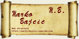 Marko Bajčić vizit kartica